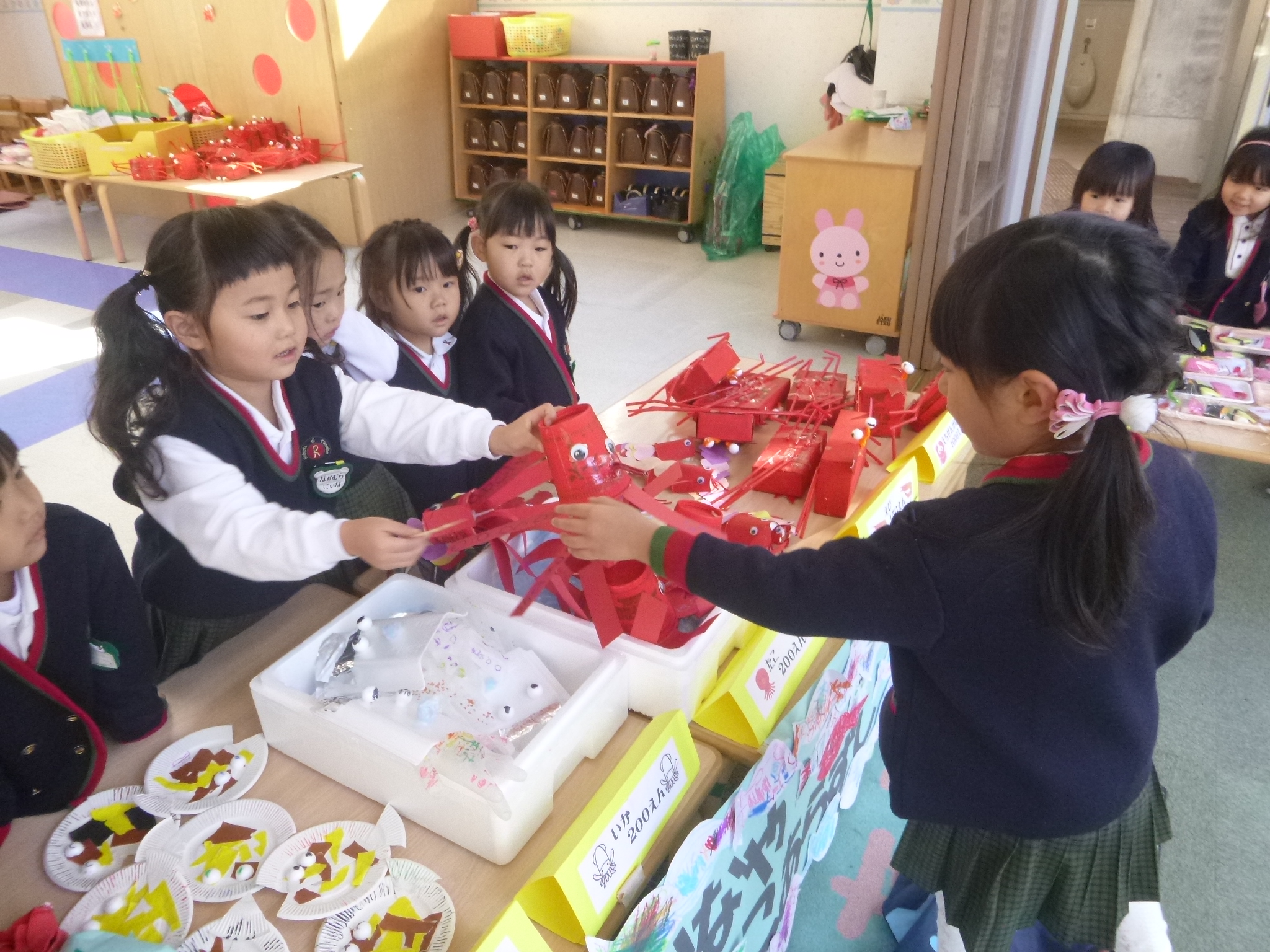 おみせやさんごっこ おすし さかなやさん 学校法人早翠学園 さみどり幼稚園 第二さみどり幼稚園